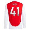 Maillot à Manches Longues Arsenal Rice 41 Domicile 2024-25 Pour Homme